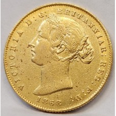 AUSTRALIA 1868 . ONE 1 SOVEREIGN . SYDNEY . GOLD